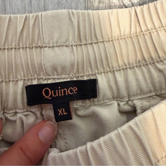 Quince 100% Tencel Lyocell Wide Leg Pull On Pants Sand Beige XL Minimalist - Picture 3 of 5